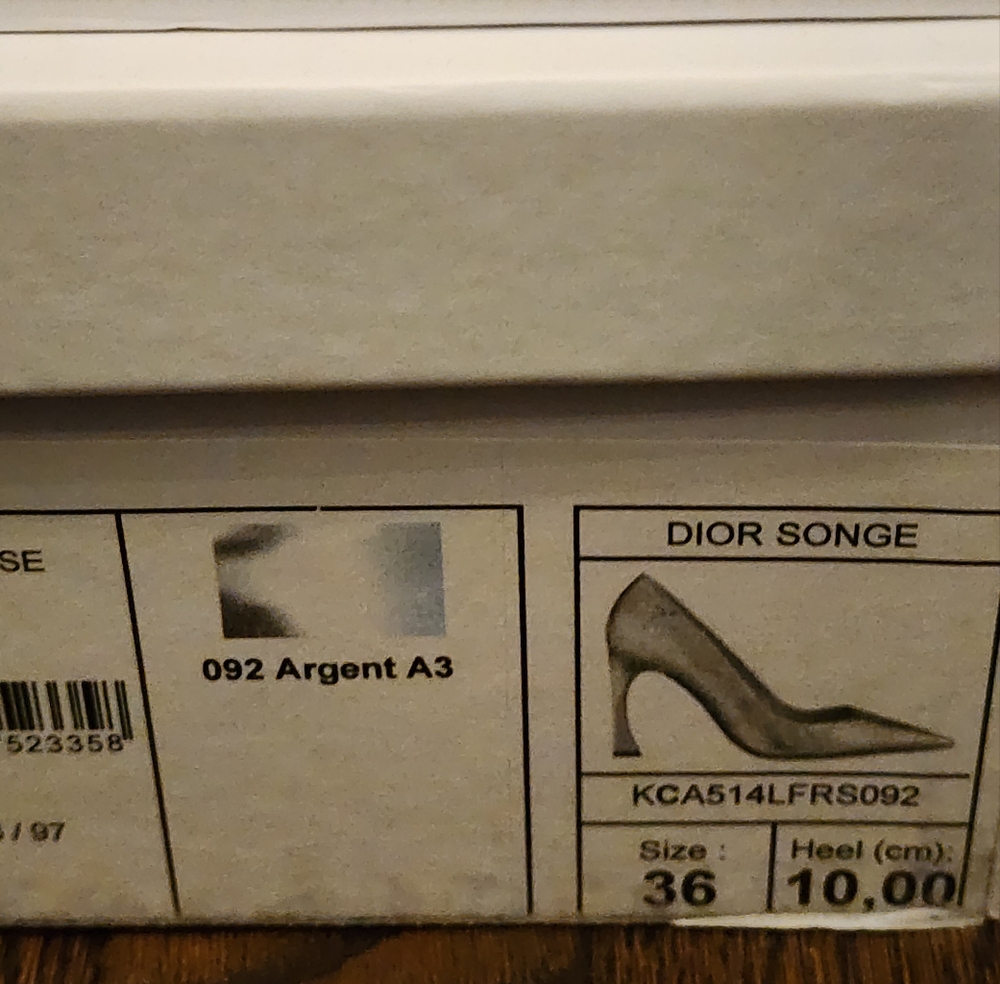 Brand New 100% Auth Christian Dior Women's Stilleto Silver Leather Shoes - Picture 11 of 12